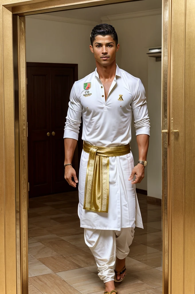 Cristiano Ronaldo wear Kerala's traditional dress photo