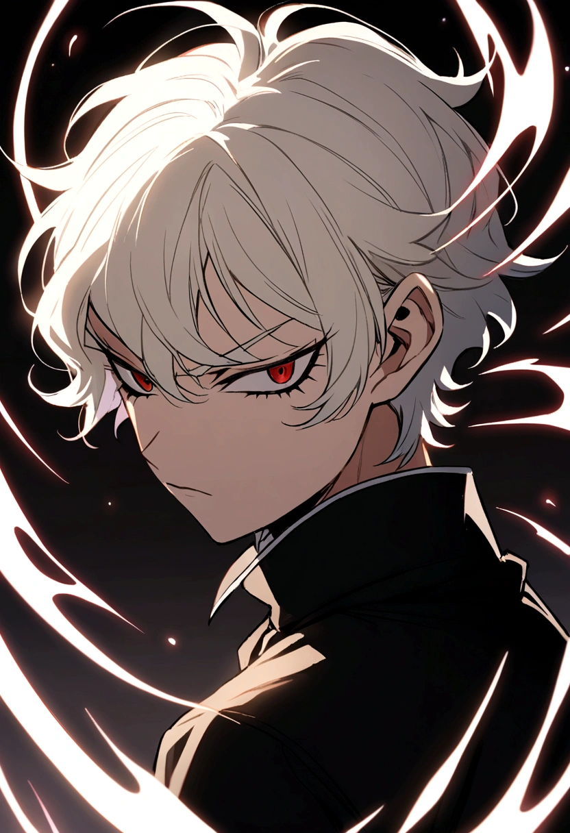Akira Fudo, Devilman Crybaby, Male, with black clothes, white hair