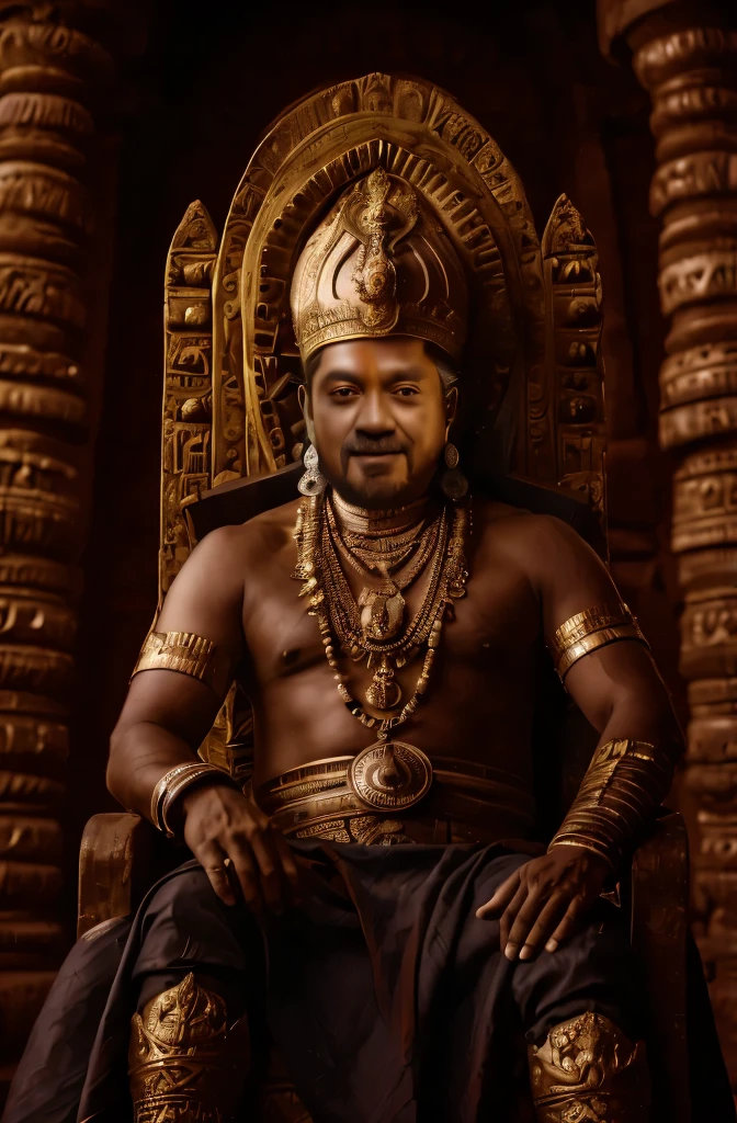 traditional Indian relief sculpture depicting two seated deities. The left deity, with curly hair and a garland around his neck, holds a cup in his right hand while his left hand rests on his knee. The right deity, adorned with elaborate jewelry and a serene expression, makes a gesture with her right hand, index and middle fingers extended, while her left hand rests on her knee. Behind them, a circular halo with intricate patterns emphasizes their divine status. The scene is framed by a rectangular border with a wavy outline.