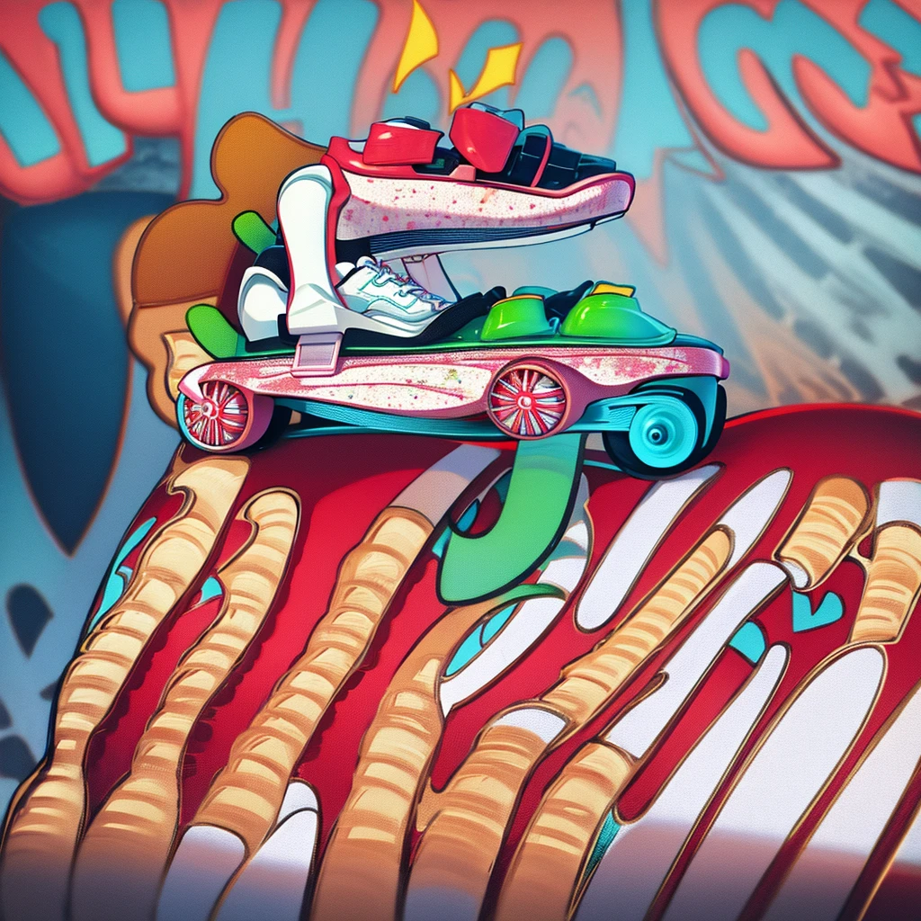 pizza-themed rollerskates