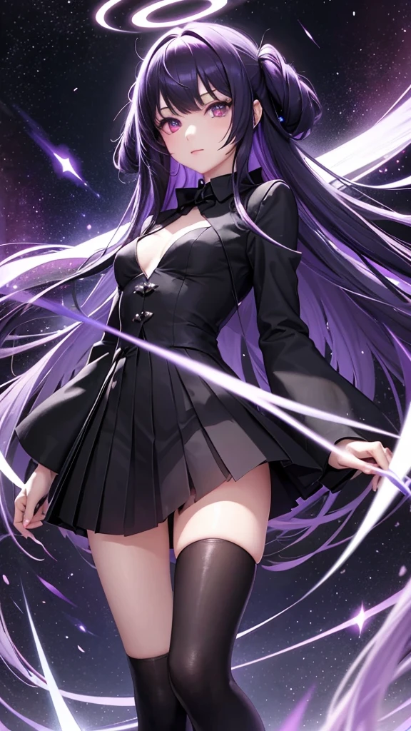 Make she wear a formal suit, add a tinny chinese letter of "Space" in his face