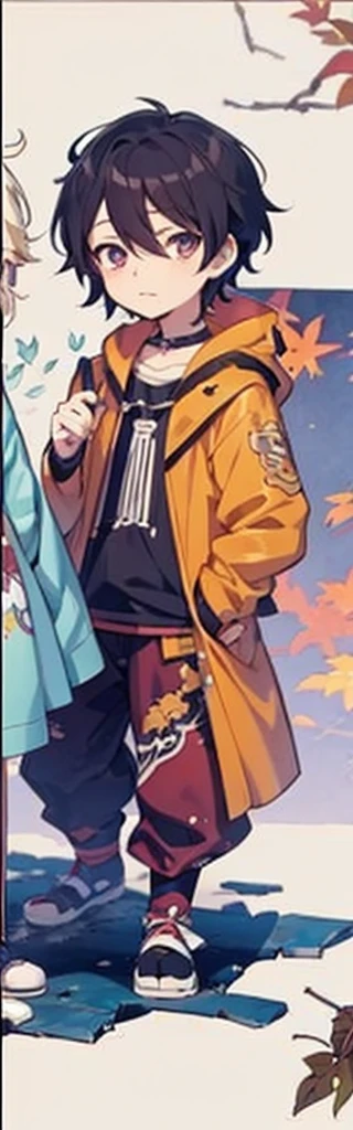 Anime boy stands in front of a tree with leaves., anime cover, Unknown art style, anime style hyper detailed, anime style, Handsome man in the art of killing demons, 2 0 2 4 anime style, 2024 anime style, clean detailed anime style, anime style, Kentaro Miura style, Kentaro Miura's Style!!!! 8K clarity
