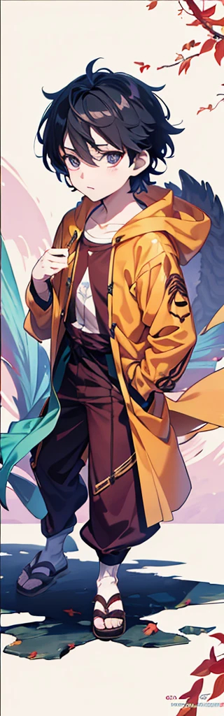 Anime boy stands in front of a tree with leaves., anime cover, Unknown art style, anime style hyper detailed, anime style, Handsome man in the art of killing demons, 2 0 2 4 anime style, 2024 anime style, clean detailed anime style, anime style, Kentaro Miura style, Kentaro Miura's Style!!!! 8K clarity