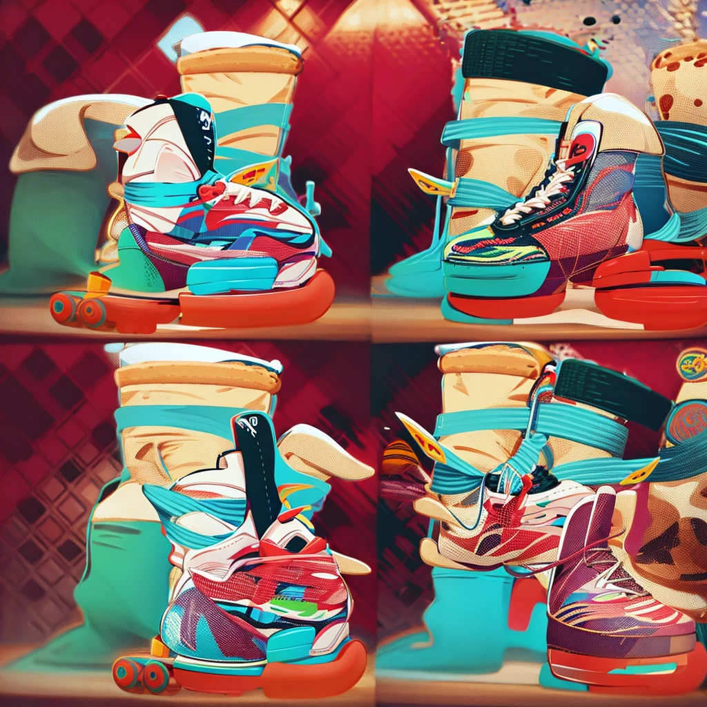 pizza-themed rollerskates