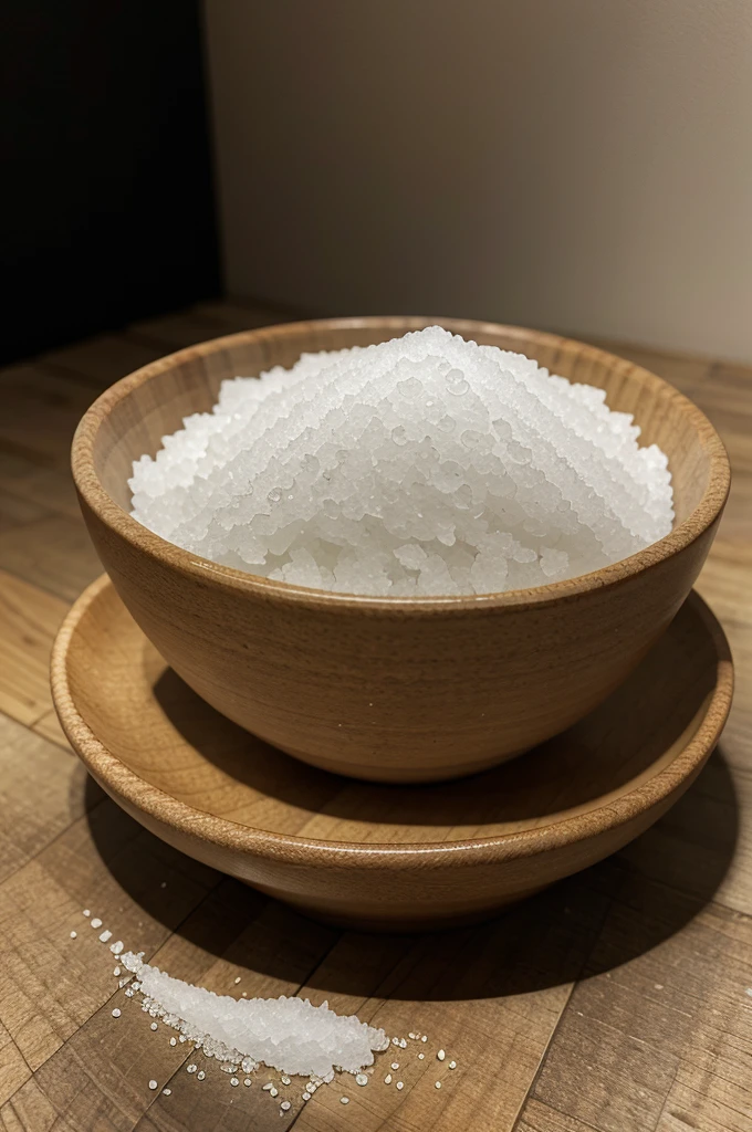 A small bowl of salt