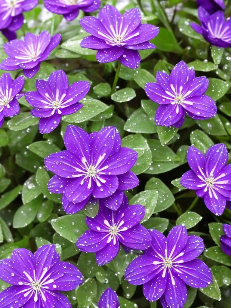 purple flowers with water droplets on them in the dark, beautiful flowers and crystals, beautiful!!!!!!!!!, magical flowers, beautiful detail, dewdrops, purple sparkles, ethereal!!!!!!!, dew drops, extremely beautiful and ethereal, sparkling petals, dew, beautiful detail and color, intricate foreground, ethereal beauty, intricate and beautiful, stunningly beautiful, beautiful!!!, intricately