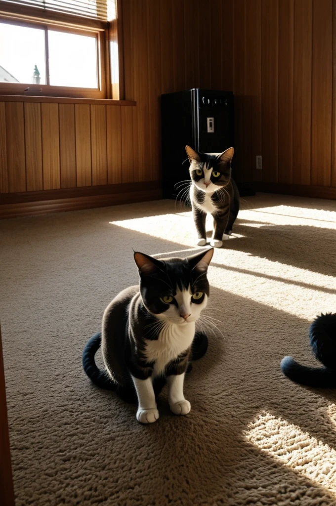 a cat inside a house