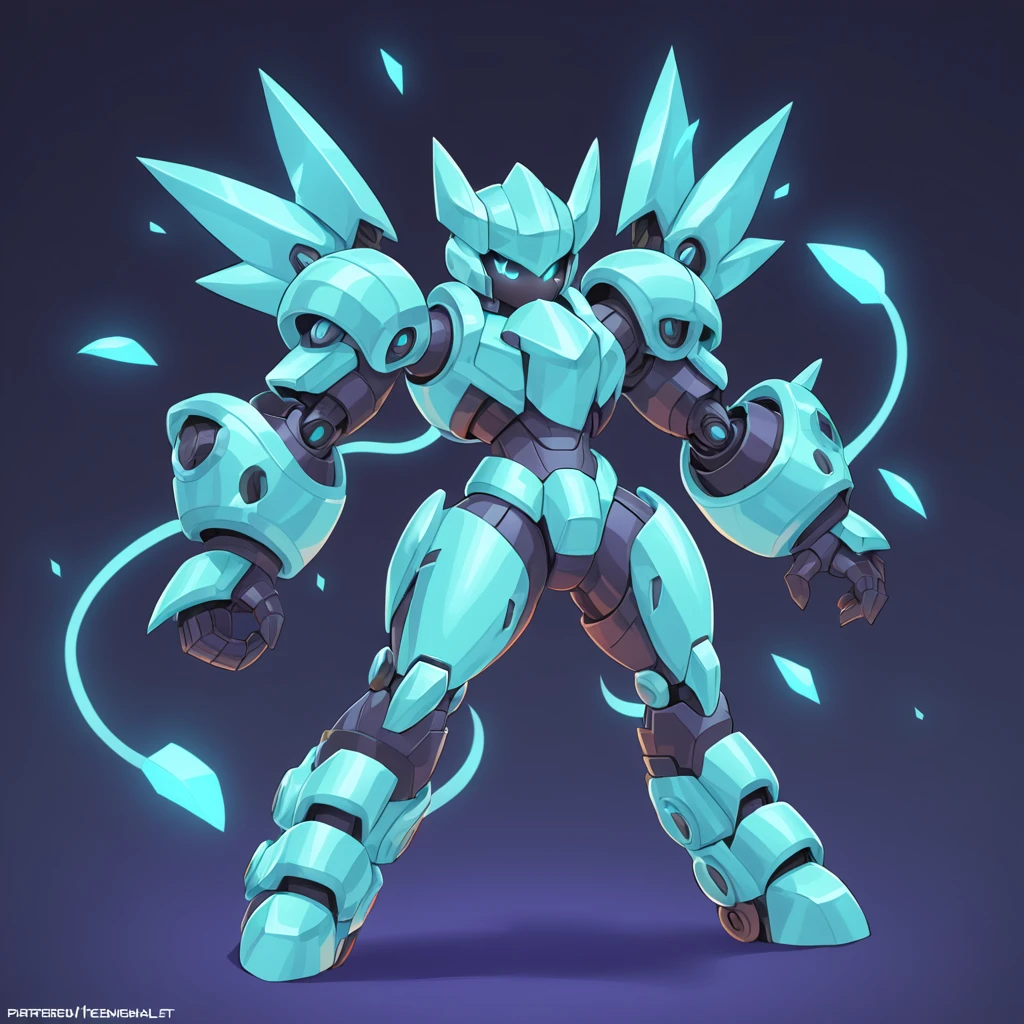 Golem Marshal in tentacle transformer art style with tentacles