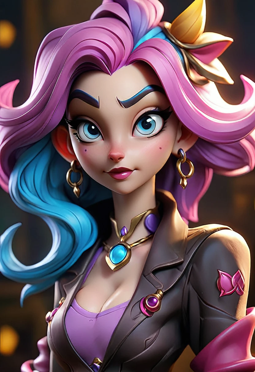a beautiful, detailed Jinx from League of Legends, erotic foot fetish, intense facial expressions, hyper-realistic, 8k, photorealistic, masterpiece, intricate details, vivid colors, dramatic lighting, cinematic composition