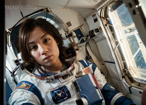 (((Photograph Half of the astronaut's body in his space uniform, transparent helmet visor so the viewer can see the man's face inside the astronaut's helmet ))). walks with a device in his hands analyzing the unknown environment of the planet. Atmosphere of the day. ( An Android walks alongside the astronaut helping to collect mineral samples from the planet).