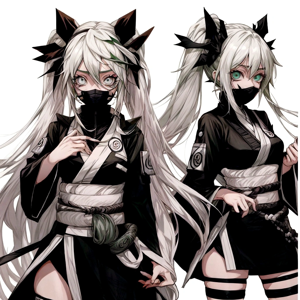 two garotas de anime with long hair and green konoha outfits, dos arknights, arknights, garotas de anime naruto, estilo mangá preto e branco, estilo anime naruto, very estilo anime naruto, estilo animed, japanese estilo anime naruto, estilo anime only, two beautiful garotas de anime, epic estilo anime, in estilo anime,naruto, estilo anime naruto, in japanese estilo anime naruto, beautiful estilo anime naruto
