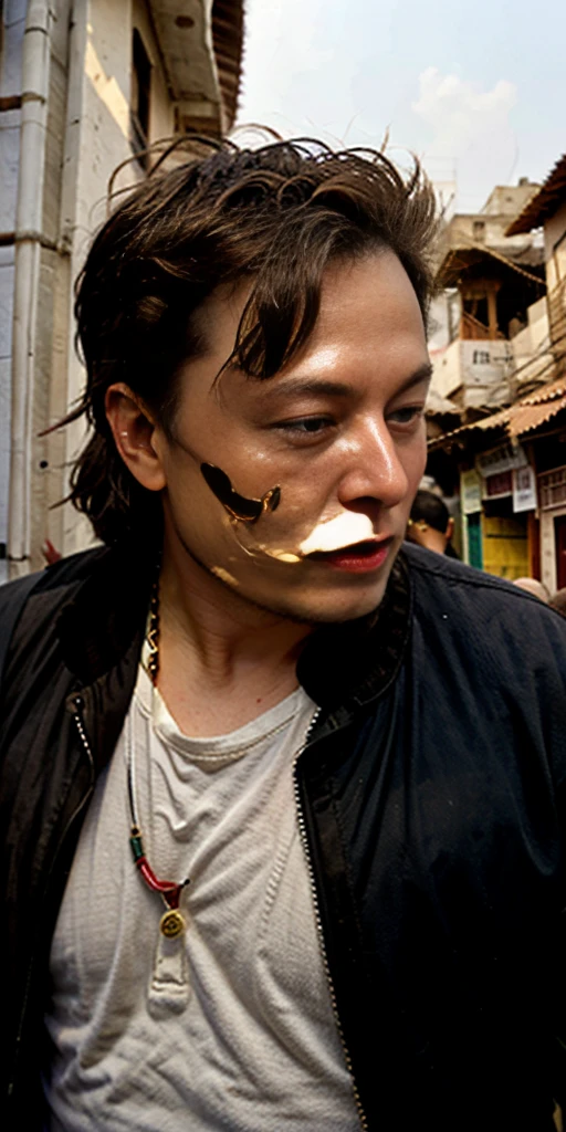 elon musk at banaras in ghat