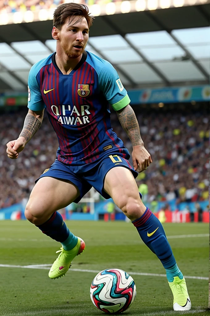 Footballer messi steal world cup 