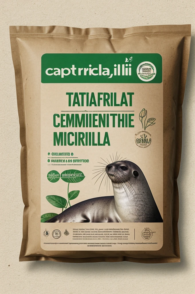 Caja pequeña de cartón con barra de jabón inspirada en la naturaleza and la sencillez. With the name CAPILARI The packaging is minimalist, con tonos suaves and elementos que hacen referencia a los ingredientes naturales utilizados en la fórmula. The seal stands out "Vegan" and "Crueltand-free" se incluande una ilustración de una planta o flor para reforzar la idea de naturalidad and cuidado del medio ambiente.