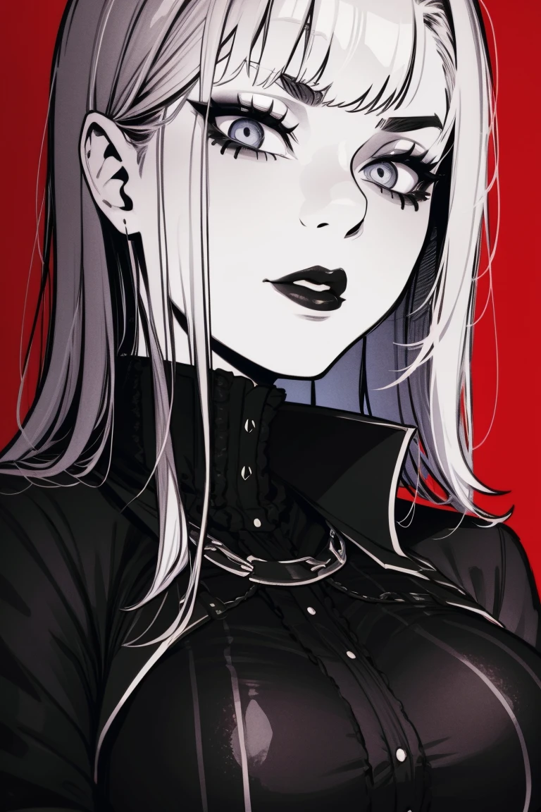 goth cop portrait