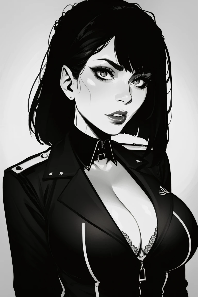goth cop portrait
