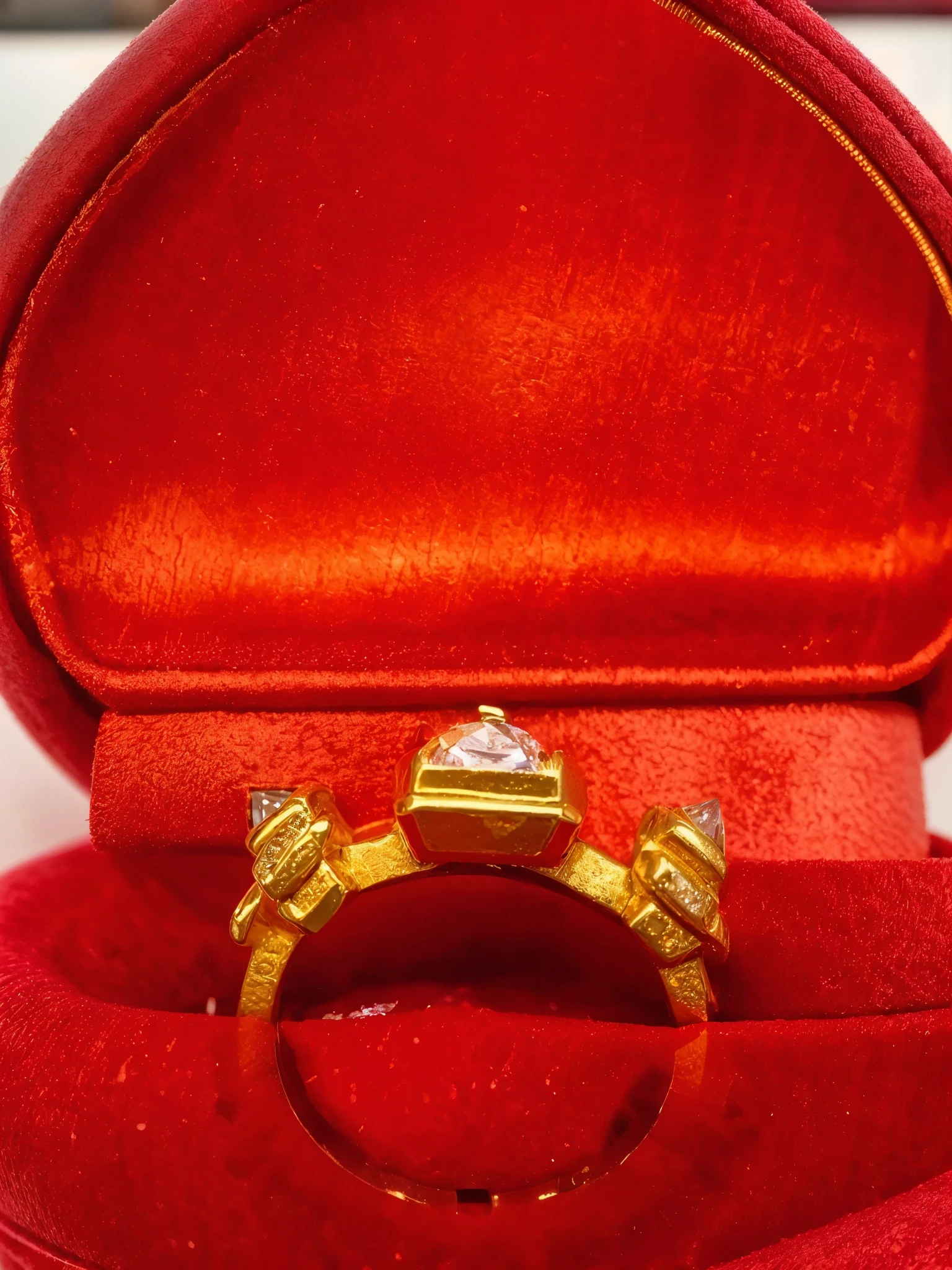 a round old gold ring rough design, seamless to all part, high detail, photorealism