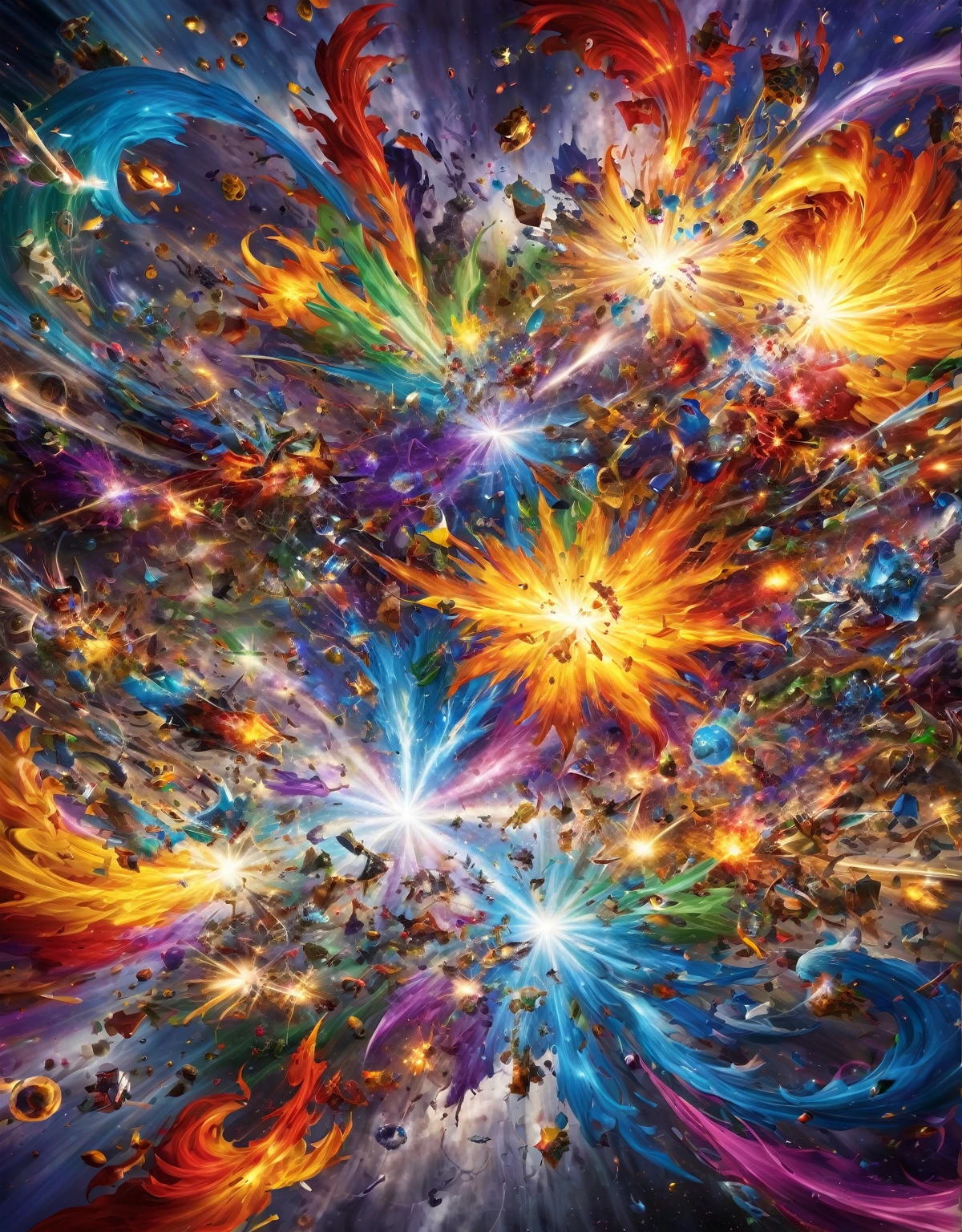 order and chaos coming together in an explosion of reality