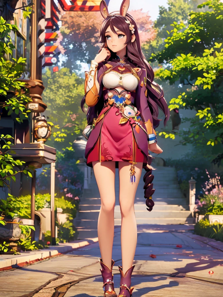Seizo Watase style, Simple Line Initialism，Abstract art, 3d character, colorful hearts ,(((The most beautiful girl of all time))),  (full body 1.2), only girl, long hair, jungle background, 20 year old, full body, (((8k))), (((3d)), 