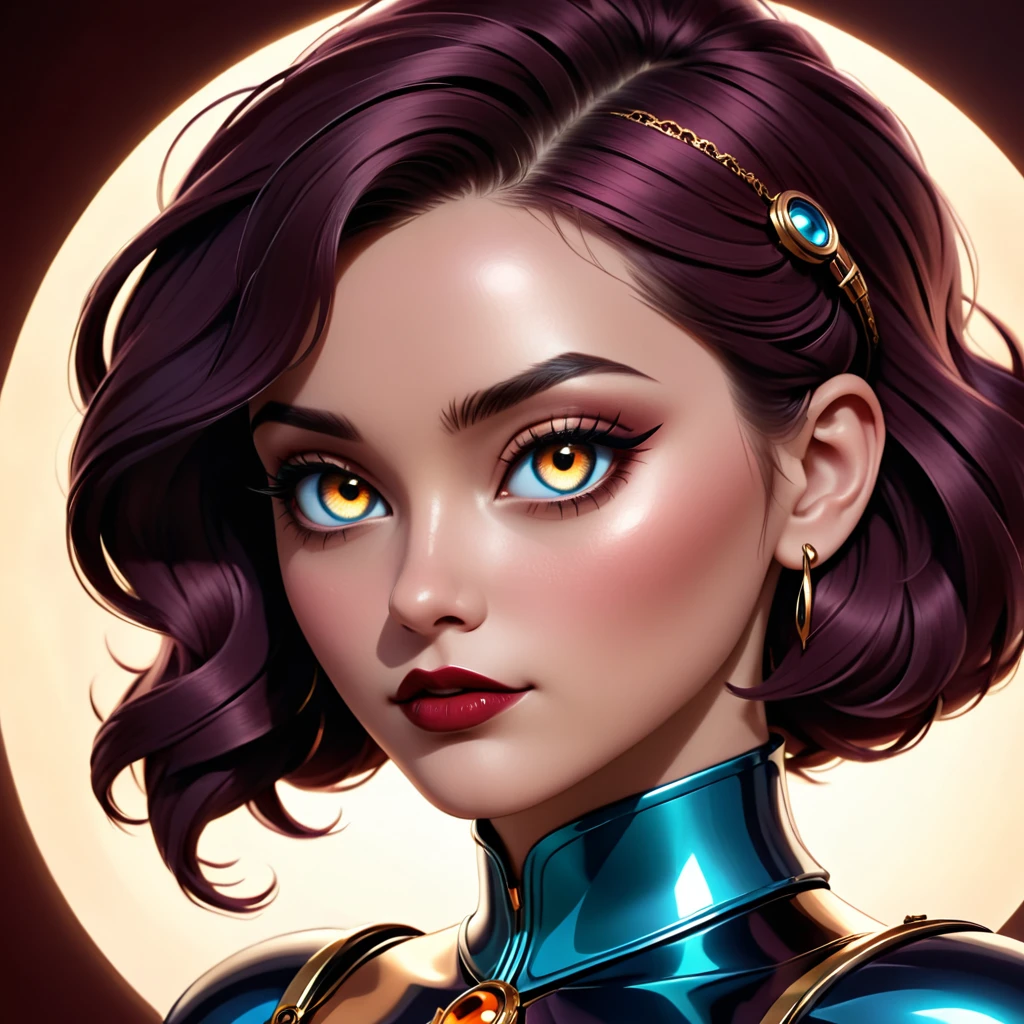 cyborgwomanartdecoface,portraitglowingeyesbrass,bronzedetailedface,detailedeyesandlips,highlydetailedportrait,hyperrealistic,digitalart,8K,photorealistic,cinematic,moody,dramatic,clair obscur,glowingeyesandface,metallic,mechanicaldetails,artdecoinspired,elegant,dramatic,cinema4d,OctaneRender