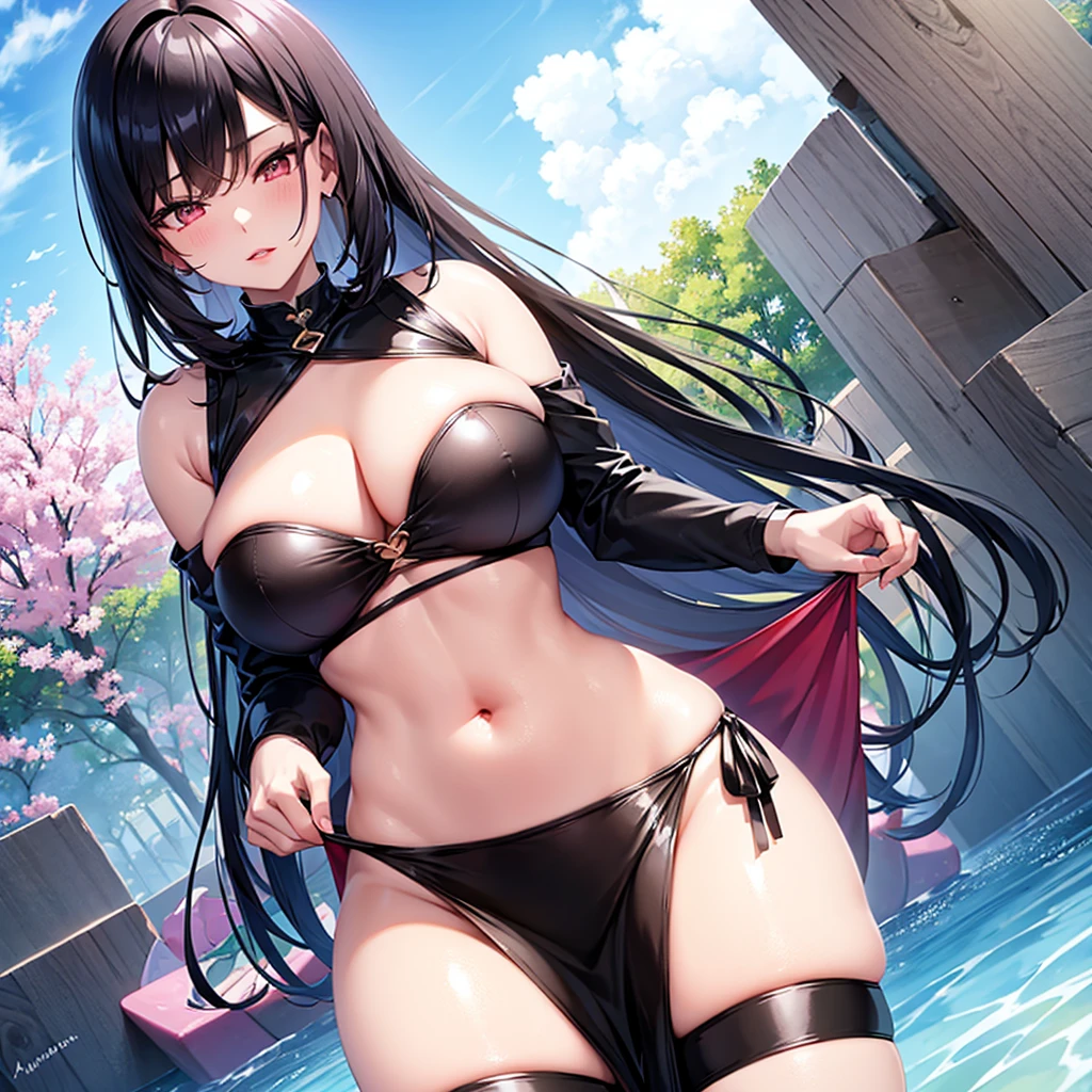 Big and beautiful and very hot sexy black hair pink lips age 19 in the our home anime girl with boy friend