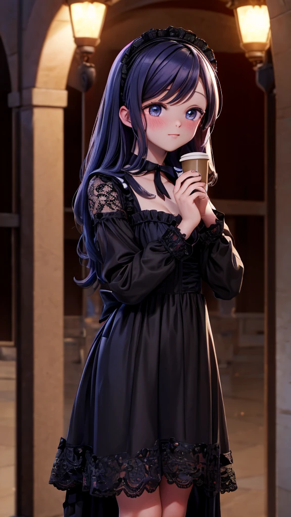 Masterpiece of the Highest Quality, High Resolution (4K), an Exquisite Portrayal of a Charming and Enchanting Coffee-Colored Black-Skinned Adolescent Lolita:

In her simple seductive lace nightgown