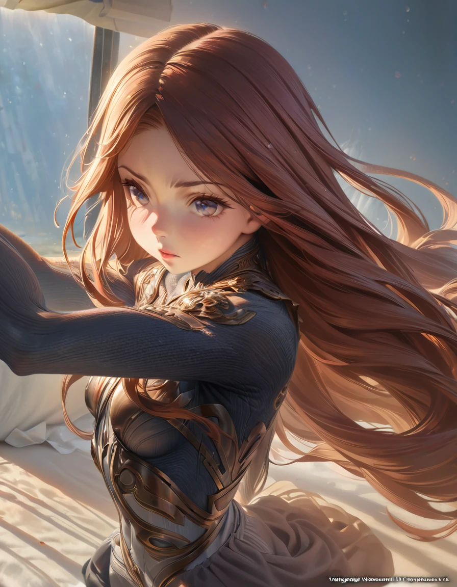 Detailed description　woman(Masseter muscle area, high quality, Mysterious, Beautiful and beautiful, Ideal body proportions, Official image art, Impressionism), (Ultra-high resolution, 8k RAW photos, Photorealistic, Natural light, Textile Shading),
