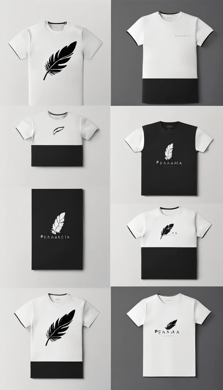 A minimal, modern, simple, cinematic logo design for the brand “Penamemoria". Create a modern, minimalistic, high-quality, logo of a boy feather