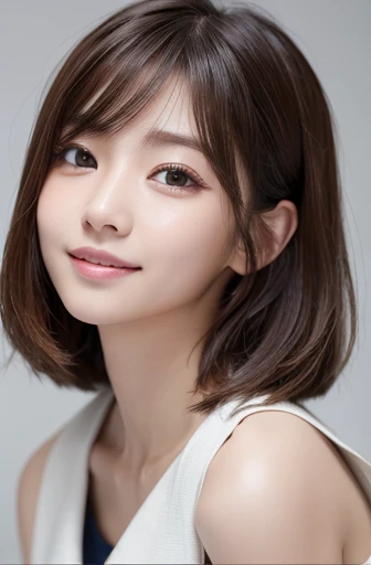 masterpiece:1.3), (8K, Realistic, RAW Photos, Best image quality: 1.4), Japanese schoolgirl、(Random Hairstyles:1.2)、Highly detailed face、Attention to detail、double eyelid、Chest to chest、Sharp focus:1.2、Beautiful woman:1.4、Light brown hair、Highest quality、masterpiece、Ultra-high resolution、(Realistic:1.4)、Detailed and professionally lit smiles、Loose、、thin、Short-haired、Deadly position、whole body、