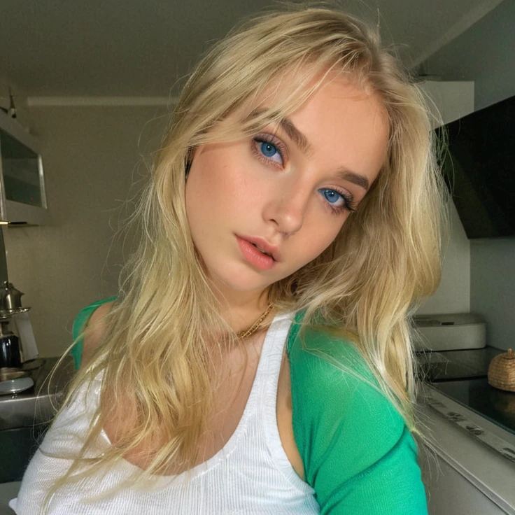 Jeune blonde de 21 ans, yeux bleu, shooting photo, sexy, attirante, seins naturels, la nuit, qualite hyper realist, 4k