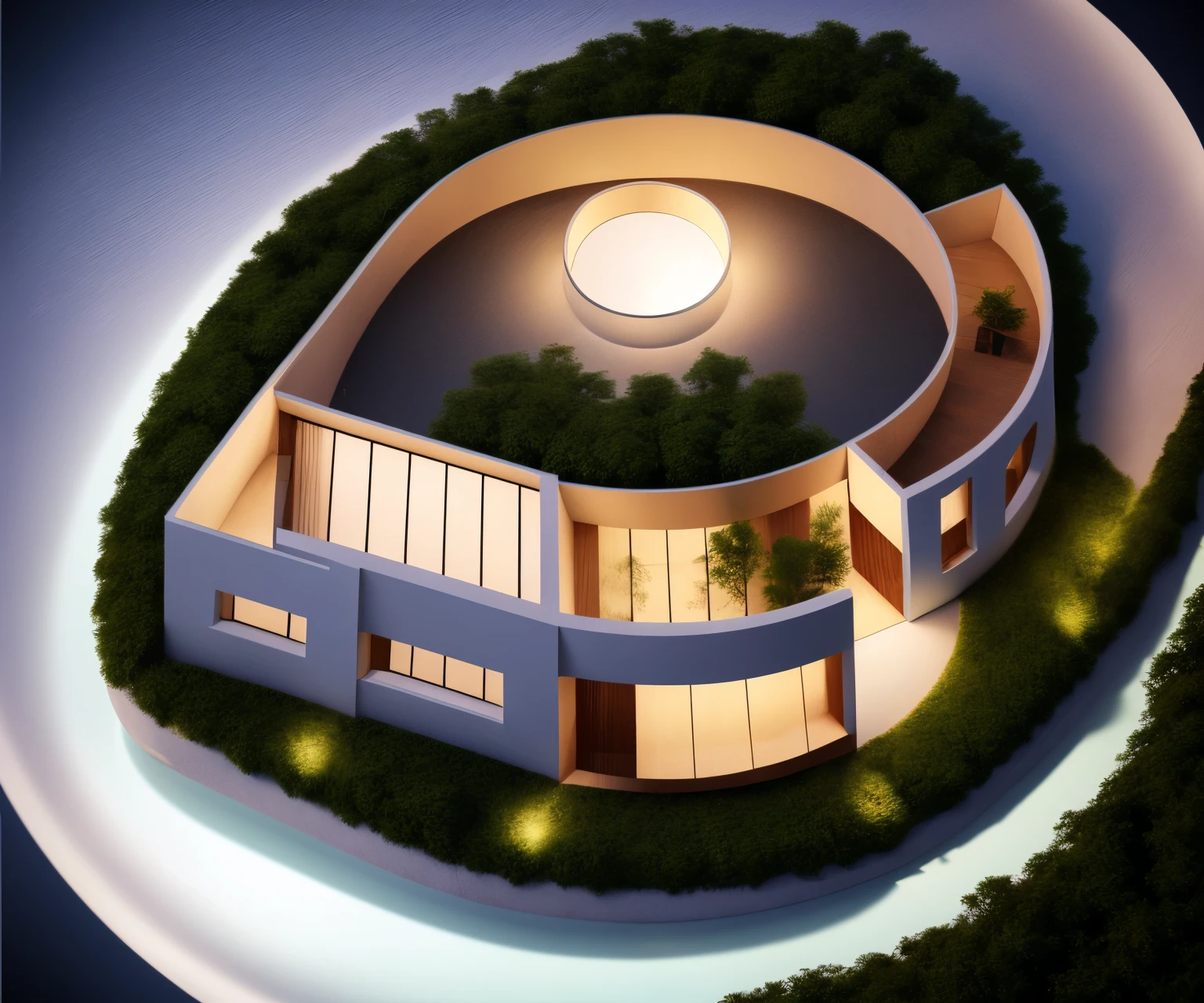 Perspective of a modern house with a large enough front yard, main materials are light yellow walls, stone and wood, a road running in front of the house, (RAW photo, real, best quality, masterpiece: 1.2), current view modern minimalist, 1 street in front of house, shime ring light, indoor brightness:1.2, dynamic lighting:1.3, (hyper-realistic, photo-realistic:1.2), high quality, daylight, contrast high:0.5 perfect light, Archdaily, contemporary masterpiece award, award winning contemporary, beautifully designed masterpiece, spacious modern mansion, modern neo-traditional, wide angle exterior 2022 , mid-century modern, contemporary home, stylish modern feel, long front view, award-winning modern design, stunning lines, residential, exquisite details, indoors gently:1.3