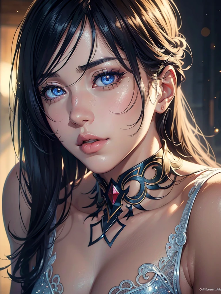 16K, HDR UHD, RTX, OLED, NVIDIA, raytracing, realistic, best quality, masterpiece,ultra high detailes, intricate, professional makeup, beautiful, highly detailed face, eyes, boobs, cleavage, armpit, mature, sexy woman, rich, high class, modern, cool, edgy,