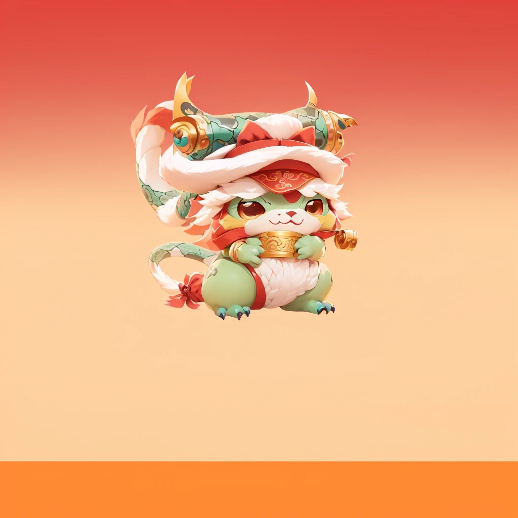 there is a cartoon character of Snake in a hat on, Cute little snake, Cute numbers, Lovely and detailed digital art, Cute monster character design, Snake in a hat, Inspired by Pu Hua, Official illustration of anthropomorphic snake, Official character illustrations, Cute numbers艺术, Lovely characters, Ashura,From Chinese mythology, Chinese snake, mascot