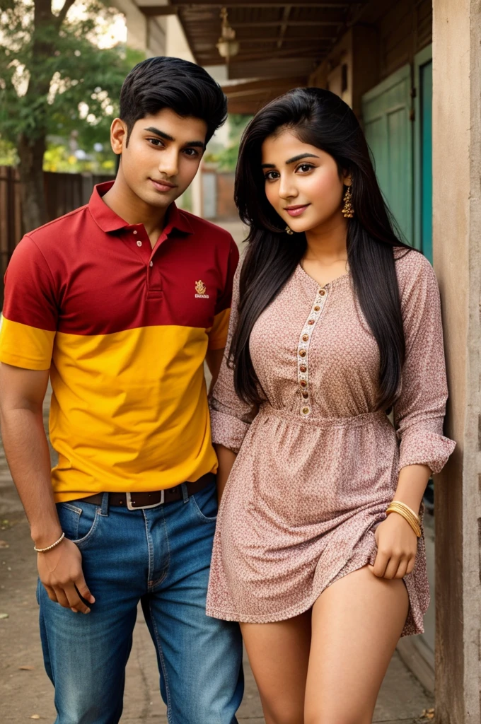 White begrond girl age 18 boy age 19 copel with bike sitting name Mahes and Riya