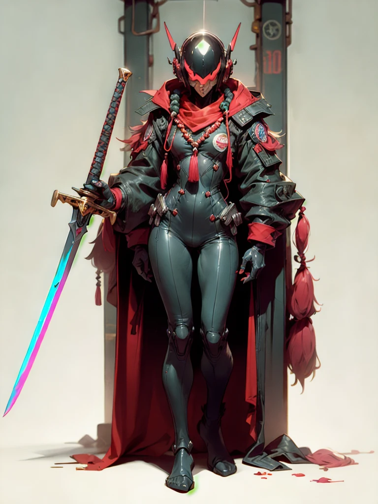 perfect proportions, anatomically correct, (head to toe: 2.0), (full body image: 2.0), solo, (Casshern: 1.6), extremely stylized, deviant art, masterpiece, highly detailed, detailed eyes, expressive detailed eyes, detailed pupils, futuristic, ((1950s scifi helmet)), ((pointy helmet)), Rubber Gloss, (flightsuit:1.4), big boots, entire body image, full body shot, nvinkpunk, professional photograph of alexander_skarsgard, tassles, large beads, (large tassels), cyberpunk, inkpunk, paint platter, ink splatter, (action pose:1.0), ((holding a sword))