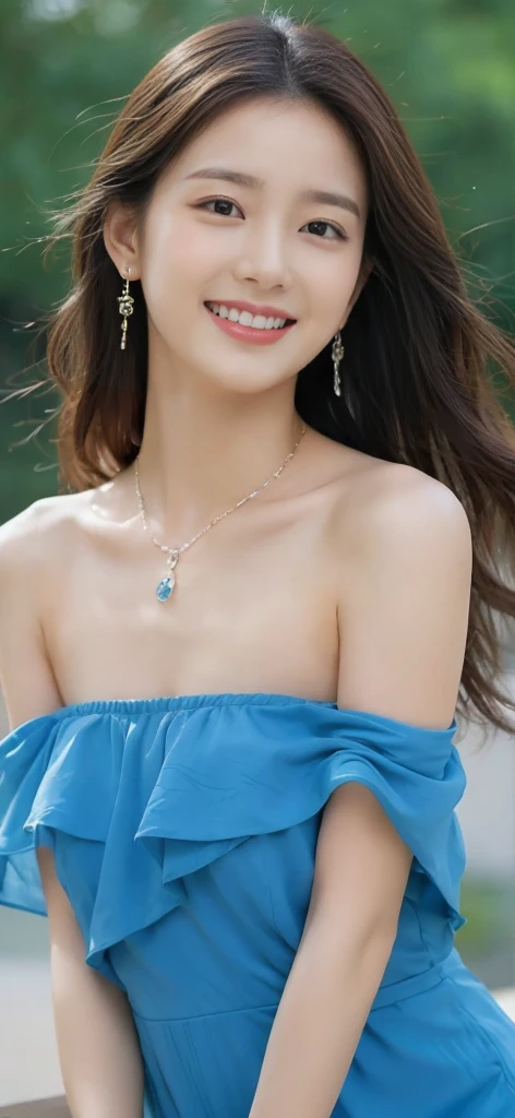 ((masterpiece, Top image quality, high resolution、solitary、Radiant Skin))(on the table, best quality, Practical, Very detailed, meticulous, high resolution, 8k wallpaper), Close-up portrait of a beautiful woman, like, Smile, Light brown messy hair, Perfect dynamic composition, 美丽meticulous的眼睛, Like the cover of a fashion magazine, On Campus