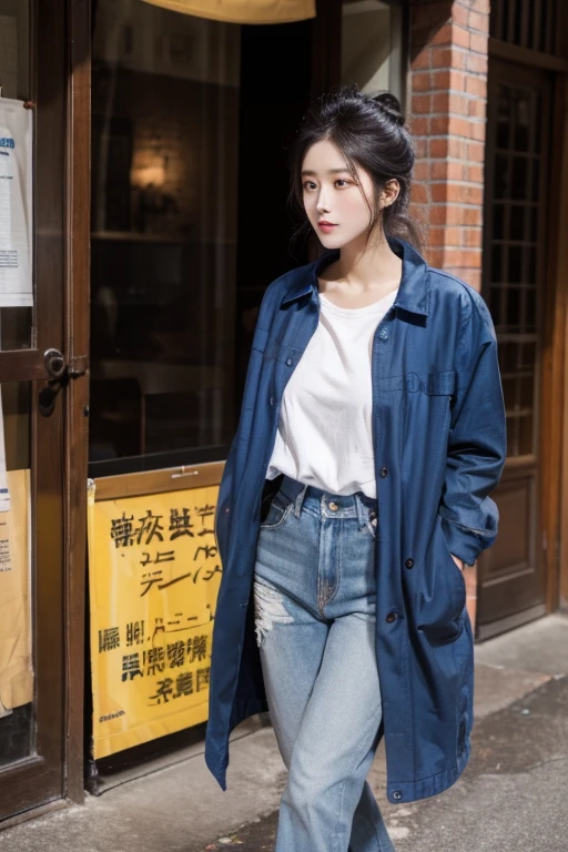 Highest quality、masterpiece、High sensitivity、High resolution、Detailed Description、Slender women、Slim Body、Casual clothes、While walking happily、On a date、