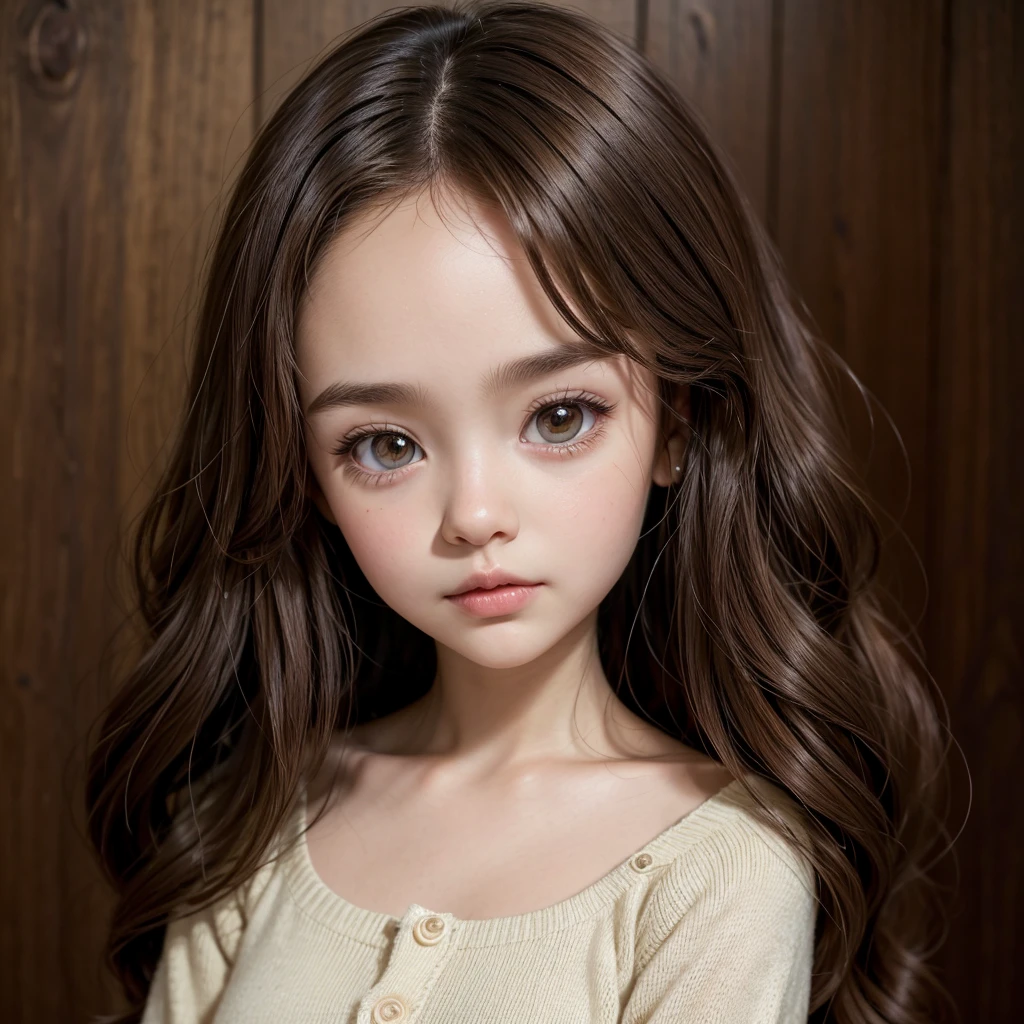 Can I generate a blythe doll with dark brown hair , dark brown eyes ,light brown skin, Wide nose, large forehead without fringe , thick lips and slightly wavy hair