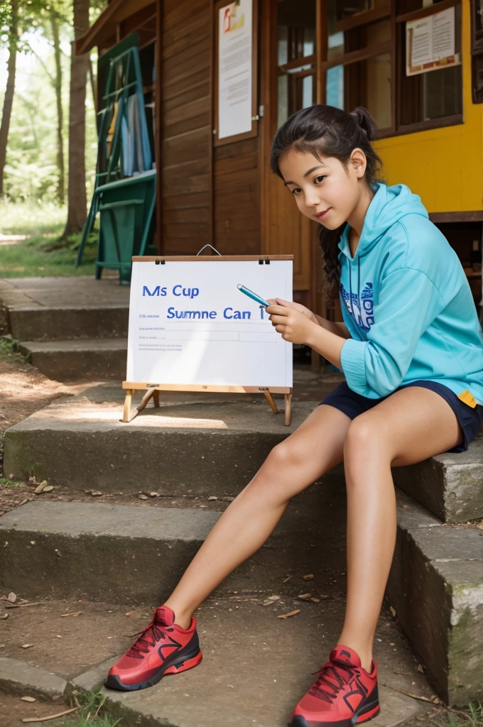 Make an attractive poster on summer camp in Ms Word and write the steps in your own language.