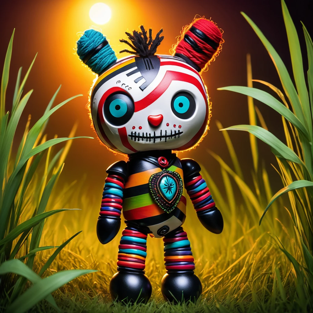 (knitted toy voodoo doll:1.7), (Voodoo on a Playground:1.3), (Clothing: casual outfit with glowing toy patterns:1.0), (Accessories: enchanted toy emitting magical fun, levitating playground equipment:1.1), (background: mystical playground with floating swings, glowing slides, and spectral children:1.2), best quality, masterpiece, detailed soft oil painting, detailed background, dramatic cinematic lighting, soft edge lighting, professional, dramatic lighting, hard edge lighting, ultra quality, 4k, masterpiece, best quality, 8k, ultra high definition, high resolution, extremely detailed