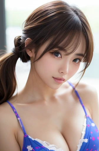 masterpiece:1.3), (8K, Realistic, RAW Photos, Best image quality: 1.4), Japanese women、(Random Hairstyles:1.2)、Highly detailed face、Attention to detail、double eyelid、Beautiful woman:1.4、Light brown hair、Highest quality、masterpiece、Ultra-high resolution、(Realistic:1.4)、Detailed and professionally lit smiles、Loose、thin、Shorthair、Deadly position、skirt、sexy、Swimwear、