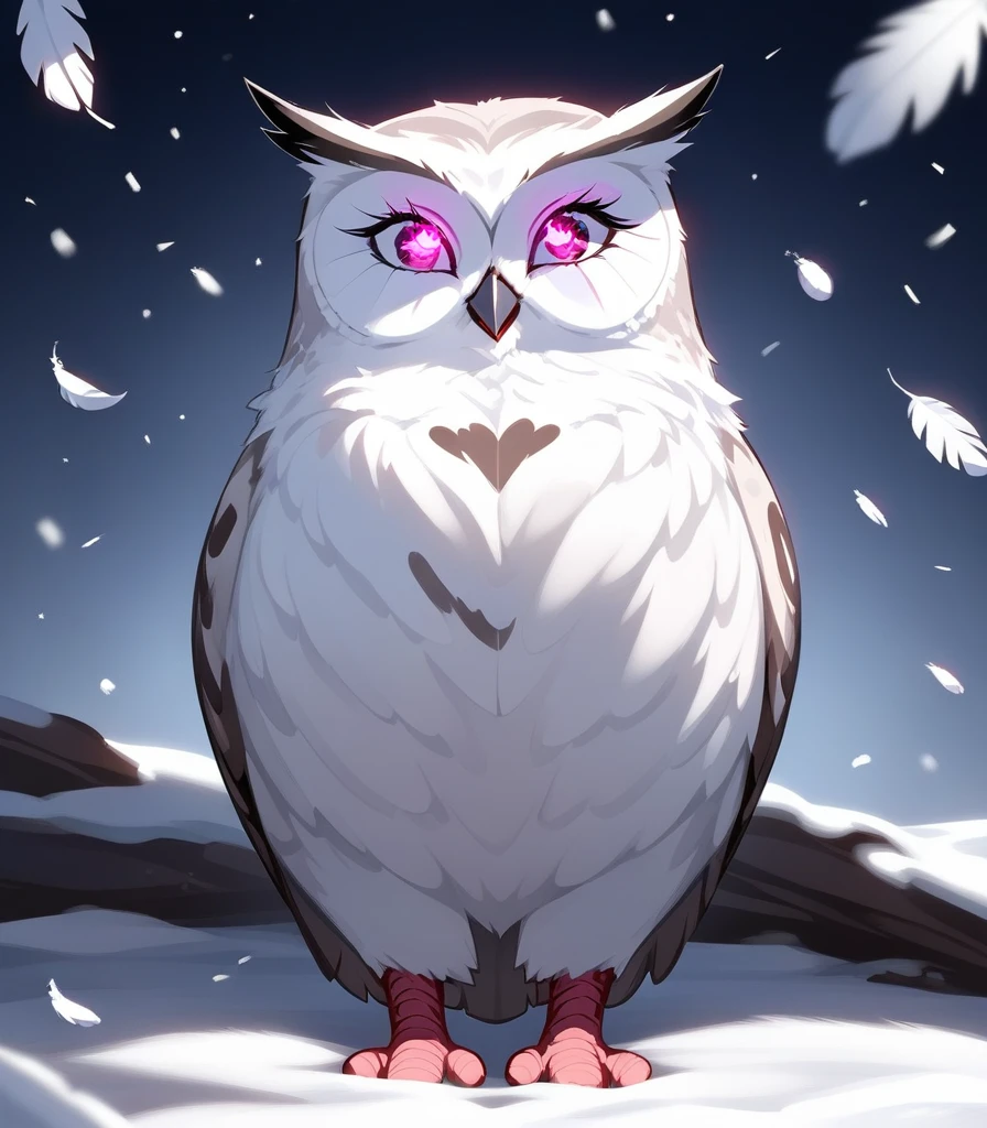 a white snowy owl anthro bird, female white snowy owl showing her vagina while making a ahegao face, detailed vulva, detailed anatomy, fluffy feathers, intricate feather details, glowing eyes, beautiful detailed eyes, detailed face, extremely detailed, cinematic lighting, dramatic shadows, hyper realistic, 8k, photorealistic, masterpiece, award winning art