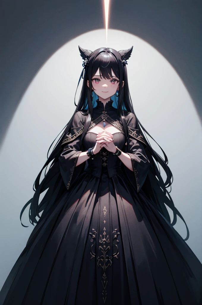 (Absurd, High resolution, Ultra-detailed), masterpiece, Highest quality, A man wearing black clothes and a black cloak, Has a black hole ,Holding a black hole in hand , 公式characterアート, short hair, Black Hair, Black red glowing eyes, Finely grained, Spiky Hair, City in Ruins, Dark Background, Black Swirl, Black swirl, Looking up from below, Looking up, Grin, character
