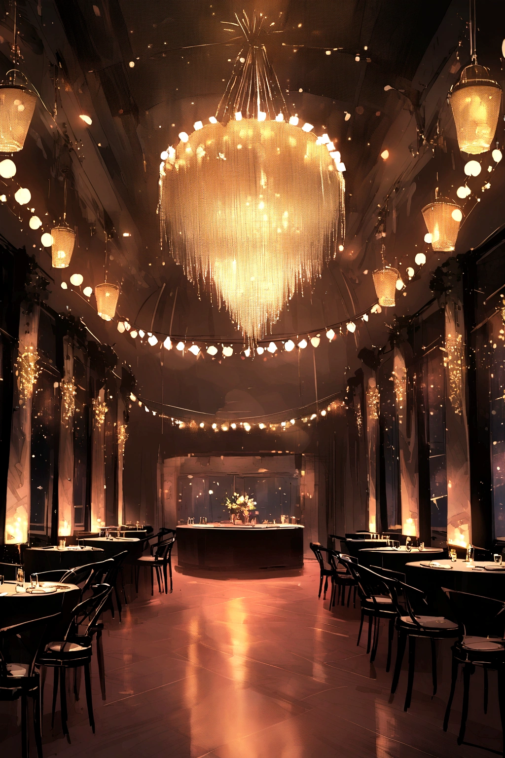 Shark-themed nightclub. without people ((realist))