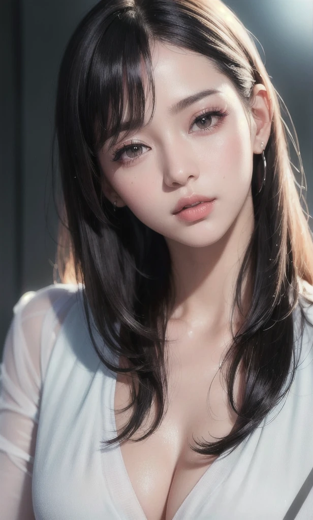 (8k, RAW photo, photorealistic:1.25) ,( lipgloss, eyelashes, gloss-face, glossy skin, best quality, ultra highres, depth of field, chromatic aberration, caustics, Broad lighting, natural shading,Kpop idol) looking at viewer with a serene and goddess-like happiness,