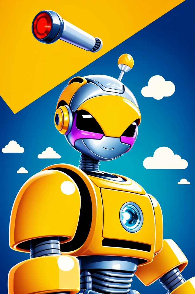Robot chica tierno cartoon