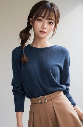 masterpiece:1.3), (8K, Realistic, RAW Photos, Best image quality: 1.4), Japanese women、(Random Hairstyles:1.2)、Highly detailed face、Attention to detail、double eyelid、Beautiful woman:1.4、Light brown hair、Highest quality、masterpiece、Ultra-high resolution、(Realistic:1.4)、Detailed and professionally lit smiles、Loose、thin、Shorthair、Deadly position、skirt、puppy。