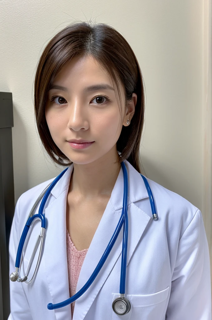 ((Highest quality)), ((masterpiece)), (detailed),Perfect Face,Japanese,Female doctor,White