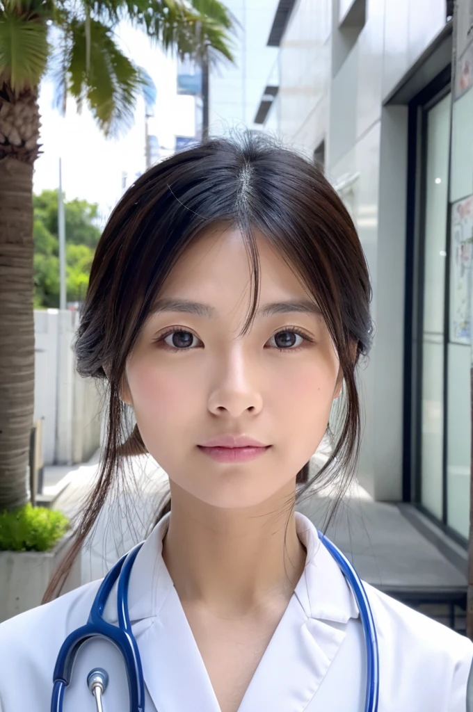 ((Highest quality)), ((masterpiece)), (detailed),Perfect Face,Japanese,Female doctor,White