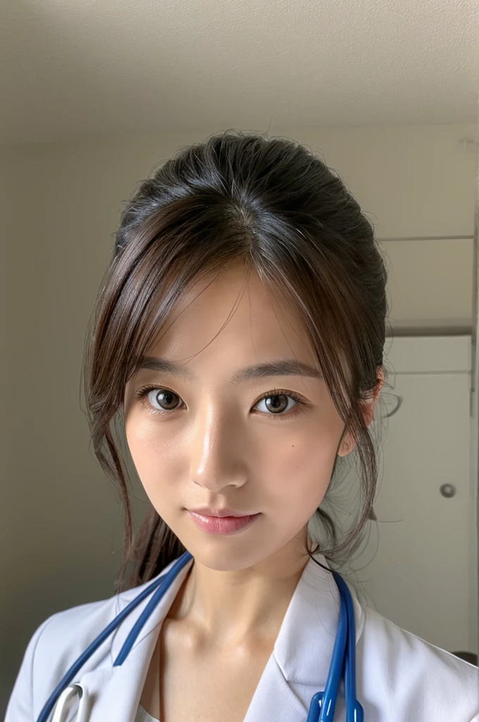 ((Highest quality)), ((masterpiece)), (detailed),Perfect Face,Japanese,Female doctor,White